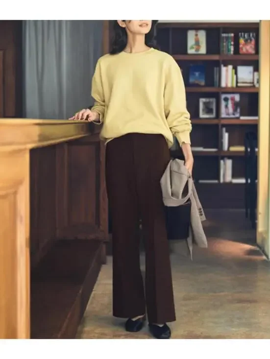 Uniqlo Smart Flare Pants NWT Dark Brown XL - Picture 2 of 9